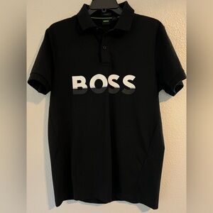 Boss Black Polo with White Logo